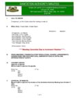 Sanitation Authority Minutes
