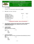 Sanitation Authority Minutes