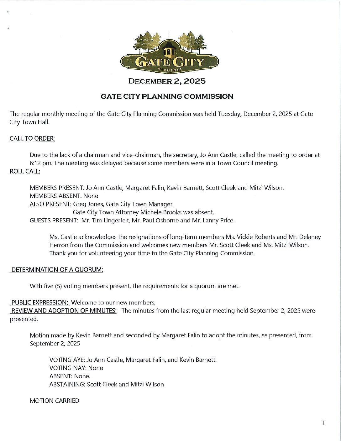 Planning Commission Minutes 02-Dec-2025 Planning Commission Minutes