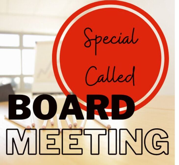 NOTICE OF CALLED MEETING
