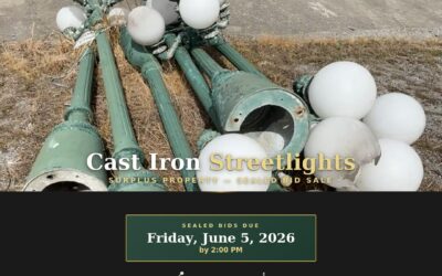 Accepting Sealed Bids on Surplus Cast Iron Streetlights